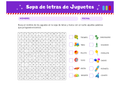 Sopa de Letras de Juguetes — Samay Kids