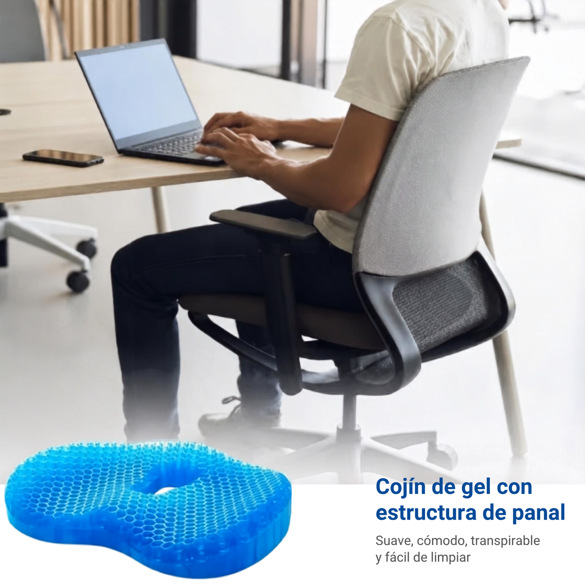Cojín de gel - dimensiones y estructura