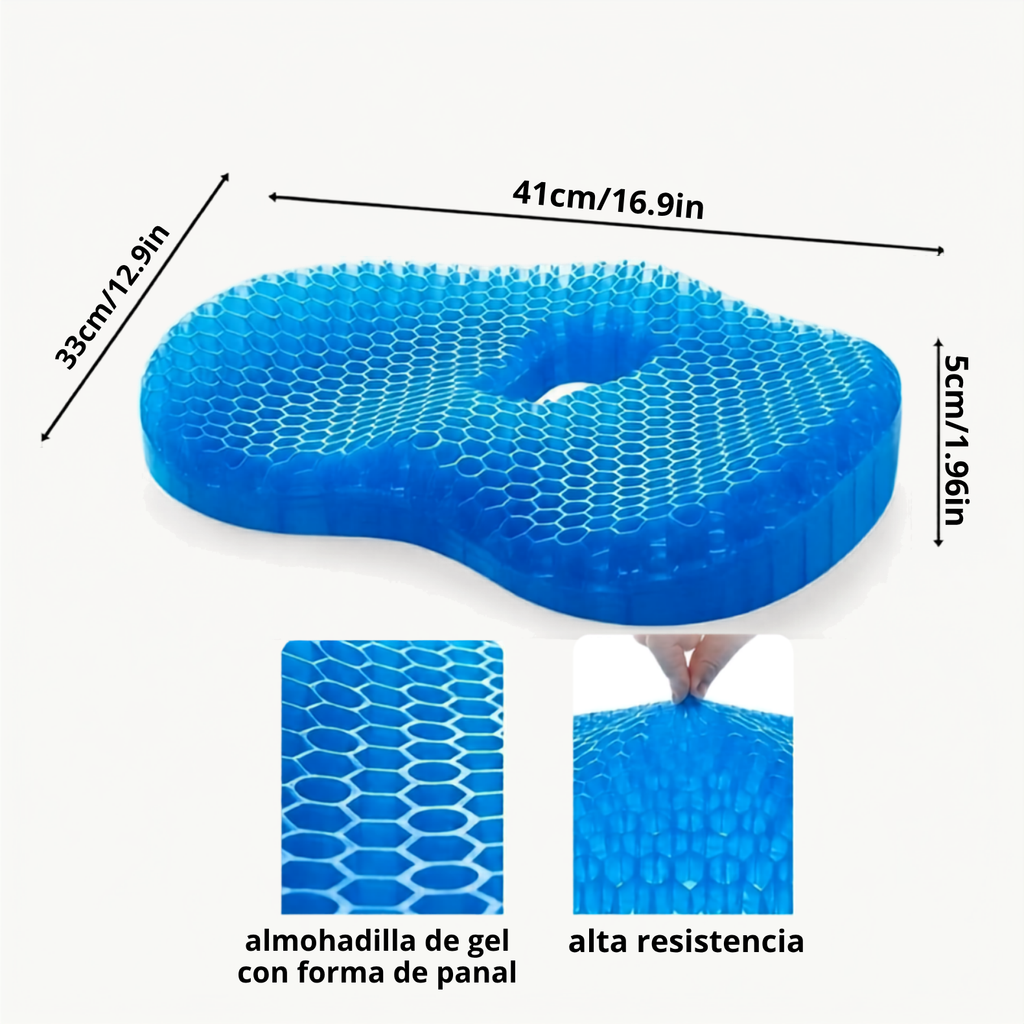 Cojín de gel - dimensiones y estructura