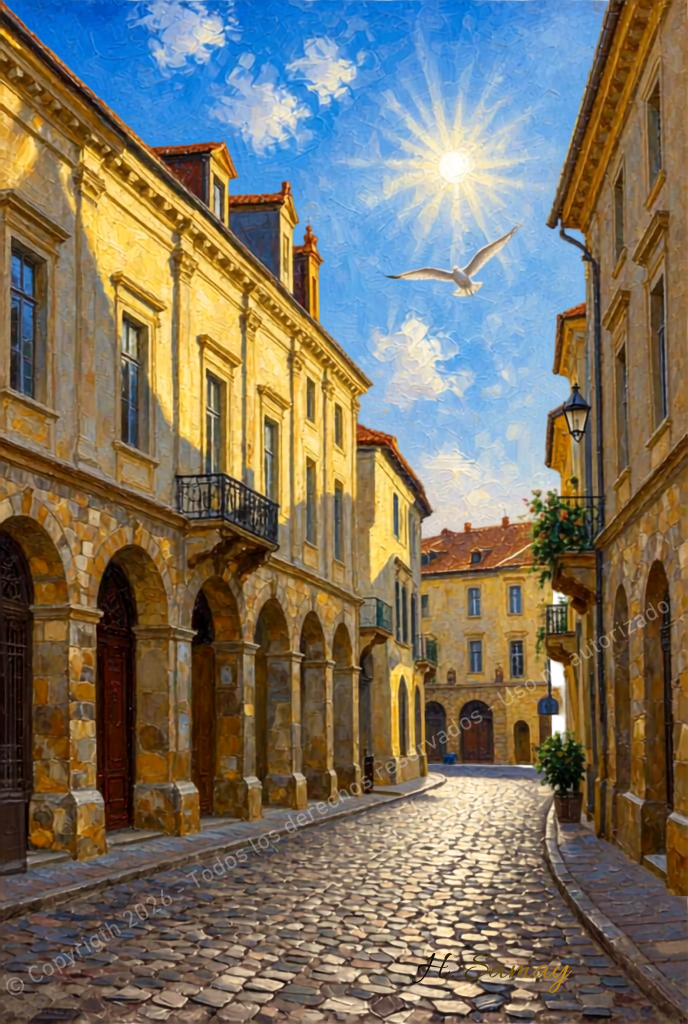 Calle Colonial al Sol - Arte Digital H. Samay