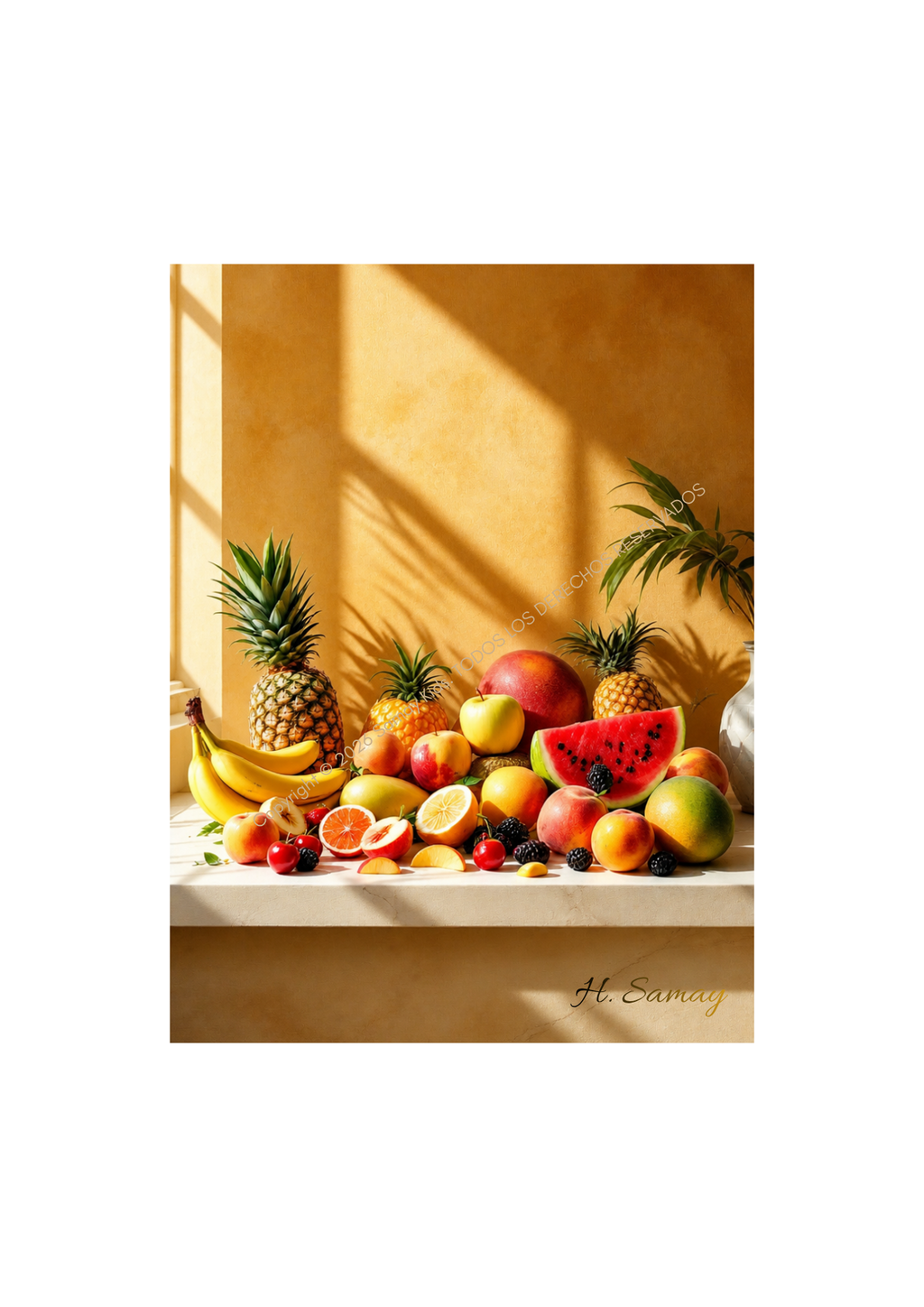 Manjar de Frutas Exóticas — ilustración original