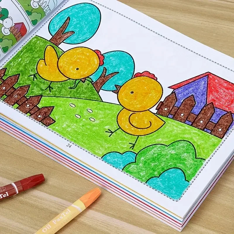 Libro para Colorear y Dibujar para Niños – 46 Páginas, Arte Creativo, Regalo para Niños y Niñas
