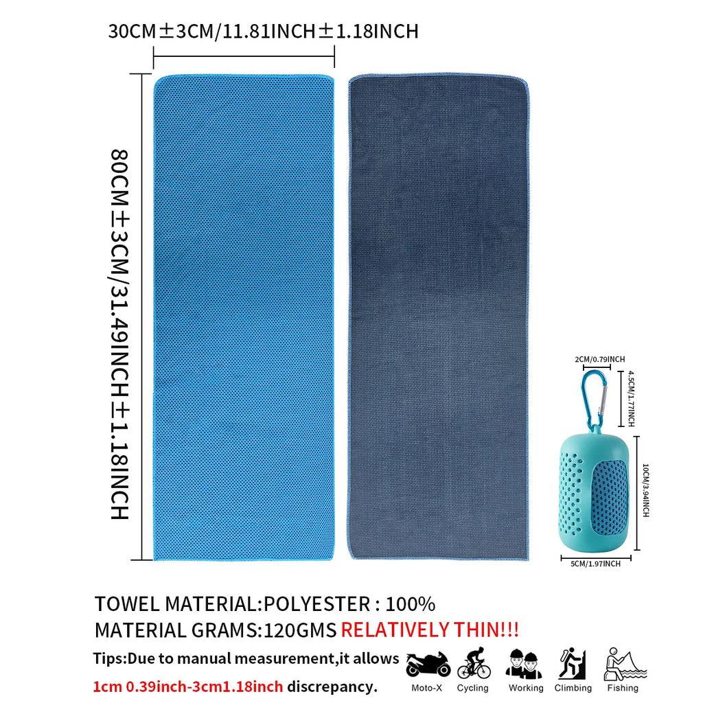 Toalla Fría Circular de Silicona — Enfriamiento Rápido para Deporte y Playa | Colores según disponibilidad