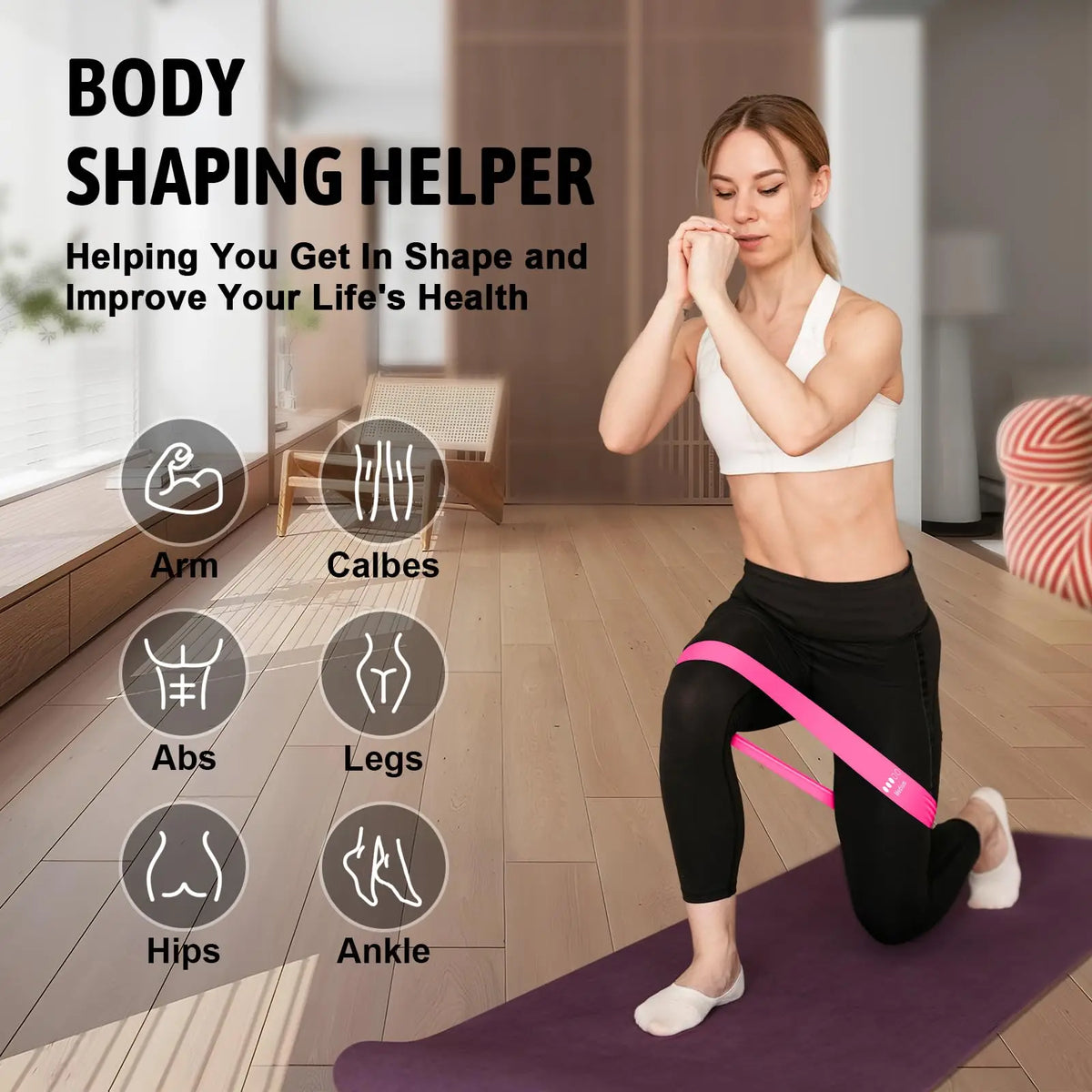 Set de Bandas de Resistencia Elásticas — Yoga, Pilates y Entrenamiento - Colores segun su existencia