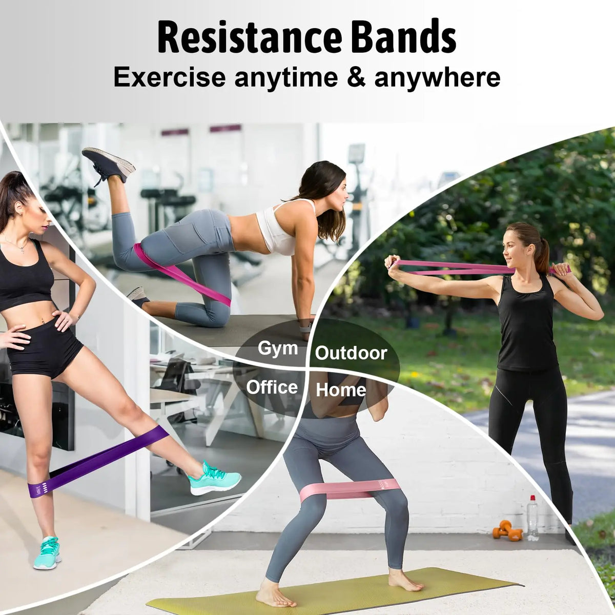 Set de Bandas de Resistencia Elásticas — Yoga, Pilates y Entrenamiento - Colores segun su existencia