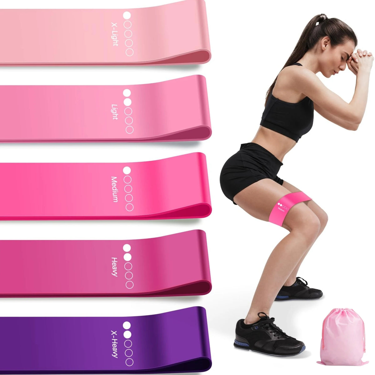 Set de Bandas de Resistencia Elásticas — Yoga, Pilates y Entrenamiento - Colores segun su existencia