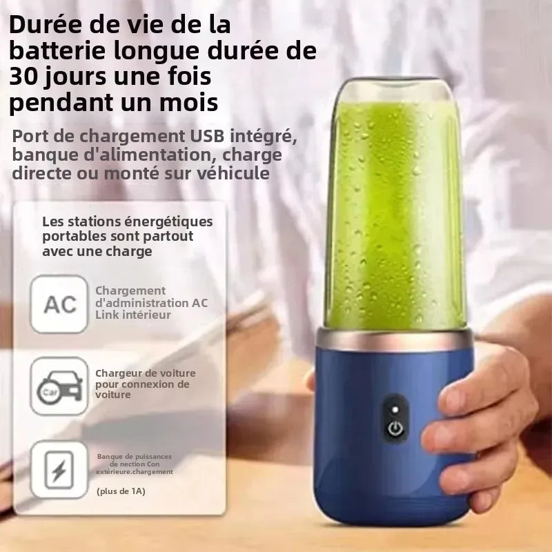 Licuadora Portátil USB 400ml — Vaso Exprimidor Eléctrico para Smoothies y Malteadas