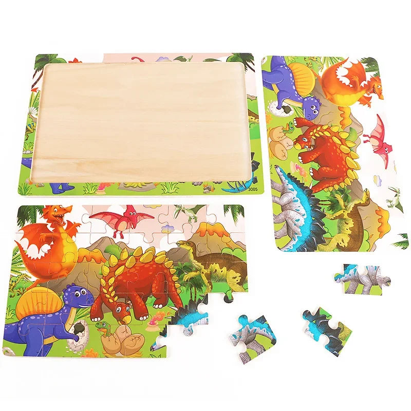 Rompecabezas de Madera 30 Piezas - Juguete Educativo Montessori para Niños