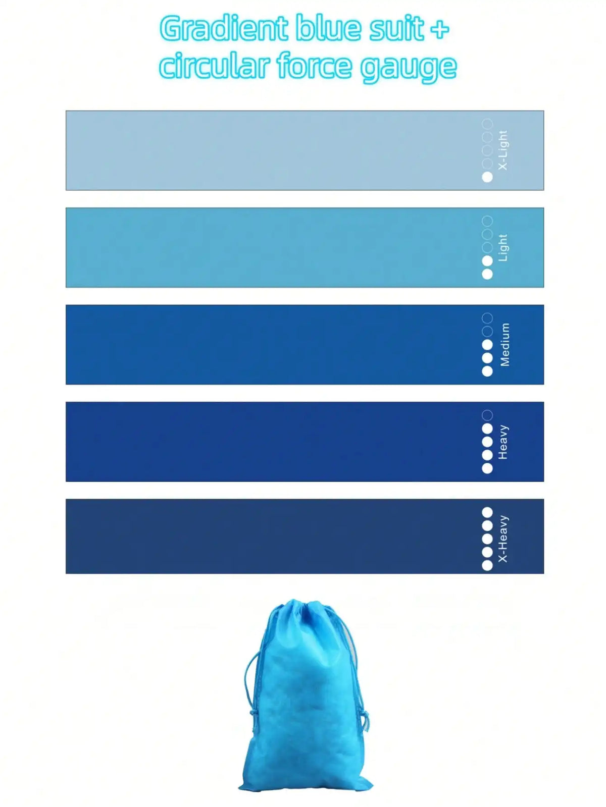 Set de Bandas de Resistencia Elásticas — Yoga, Pilates y Entrenamiento - Colores segun su existencia