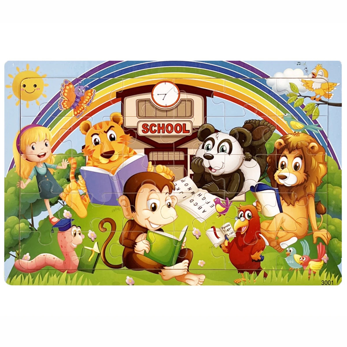 Rompecabezas de Madera 30 Piezas - Juguete Educativo Montessori para Niños