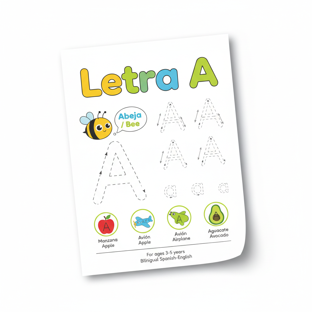 Ficha de Trazado Letra A — Samay Kids