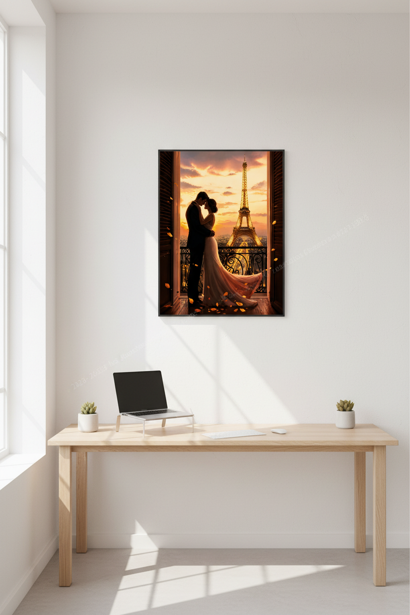 Mockup Romanticismo en París en estudio
