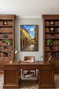 Calle Colonial al Sol - Mockup estudio sofisticado
