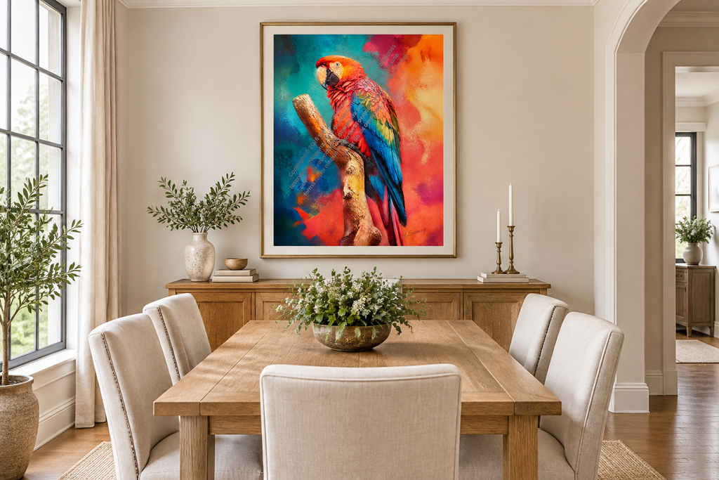 Imponente Majestad en comedor