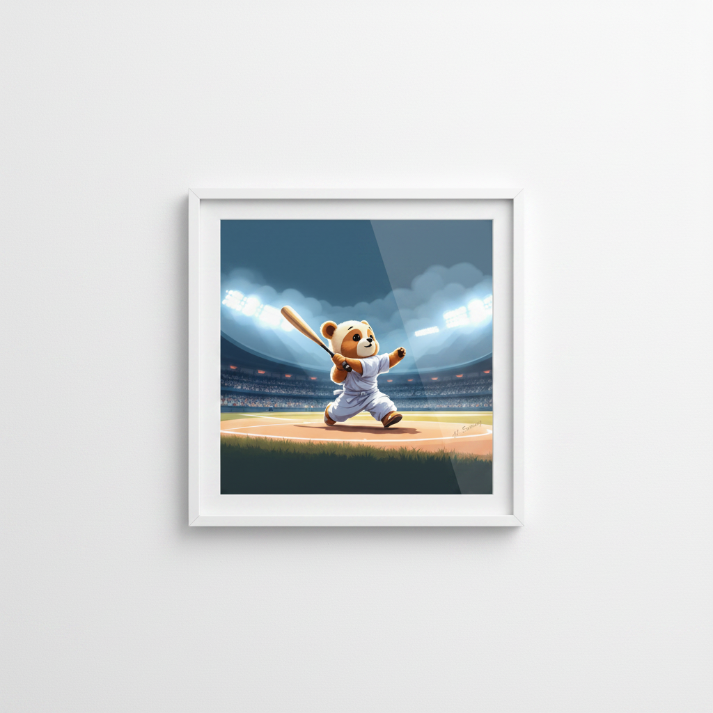 Mockup galería — Oso Bebé Beisbolista