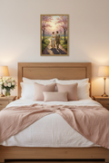 Enamorados bajo los Cerezos - Mockup dormitorio romántico
