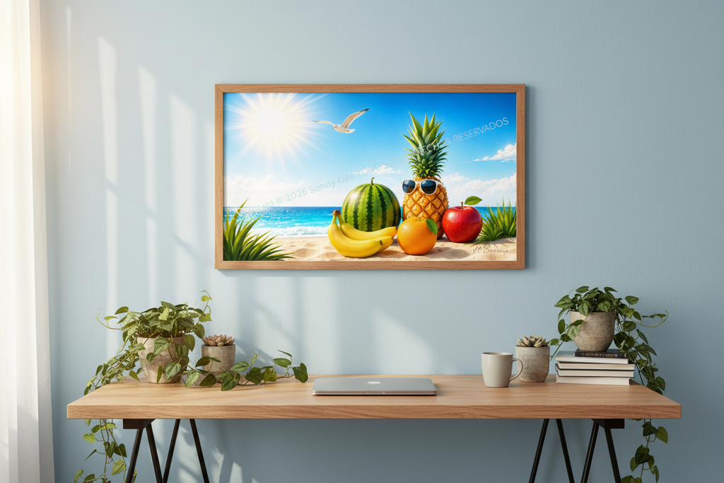 Frutas Tropicales enmarcadas en estudio