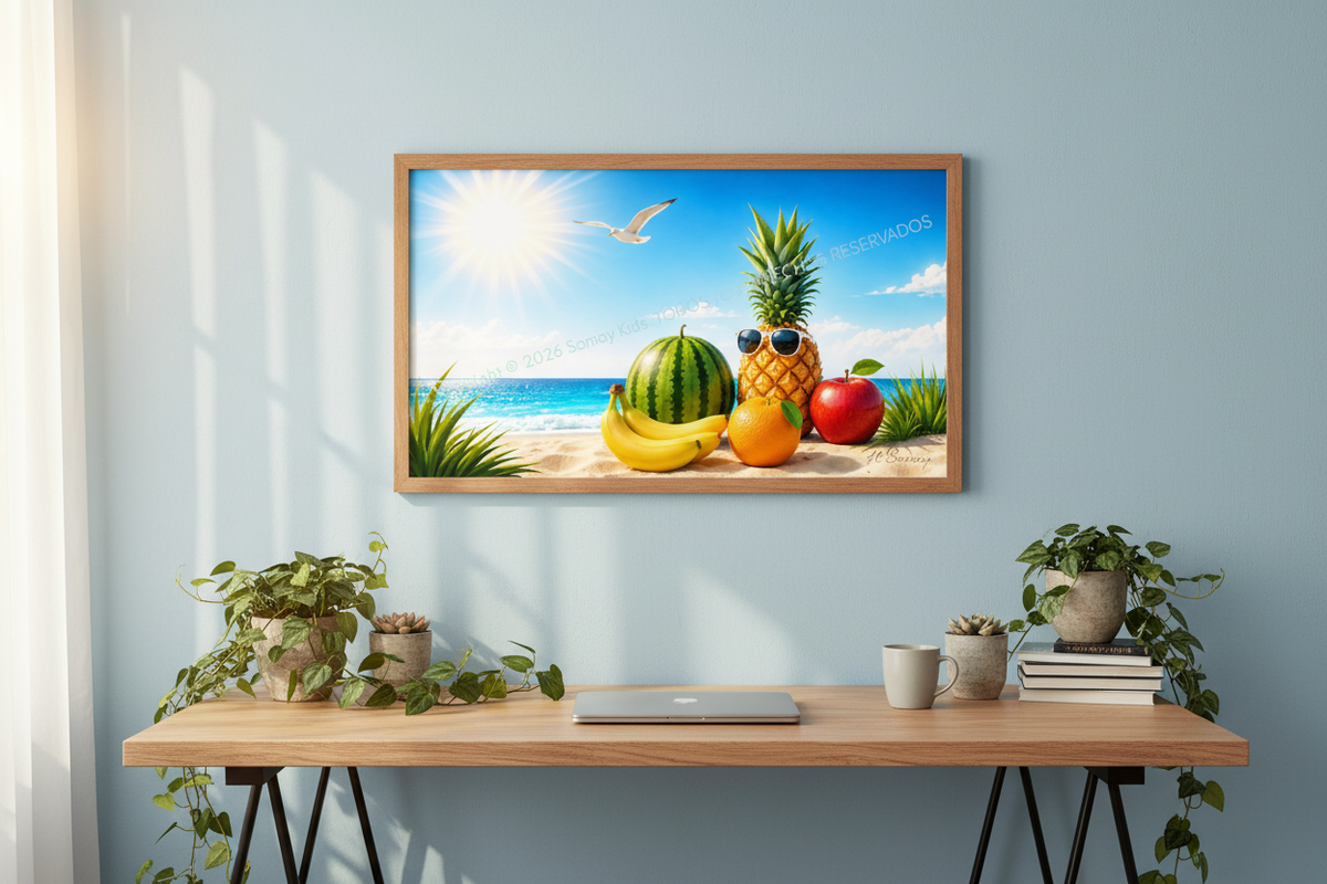 Frutas Tropicales enmarcadas en estudio
