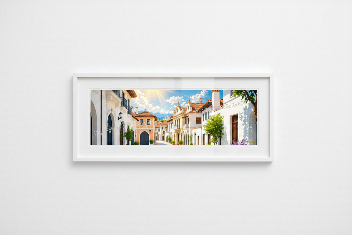 Mockup galería — Aldea Blanca Bajo el Sol