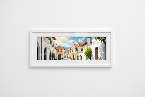 Mockup galería — Aldea Blanca Bajo el Sol